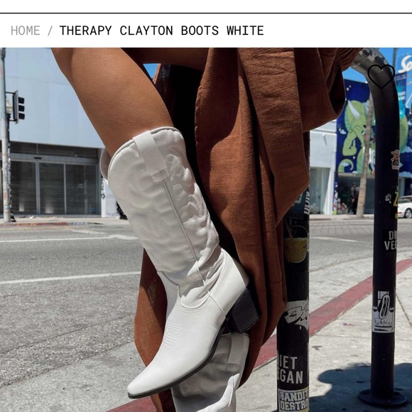 White Princess Polly Cowboy Boots - Picture 1 of 4